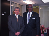 Dr. Robert J. Jones, the 19th President of the University at Albany, with School of Business Dean Donald Siegel. 