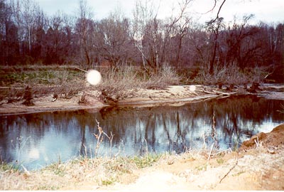 Ely's Ford, on the Rapidan River, where the 44th NY crossed on its march to Chancellorsville