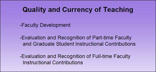 Quality and Currency of Teaching