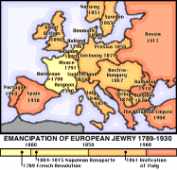 'Emancipation of European Jewry' 1789-1939' at http://fcit.coedu.usf.edu/holocaust/resource/gallery/maps.htm