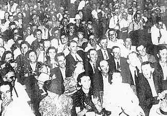 Strike meeting of DFU members in Watertown, N.Y., August 10, 1939.
