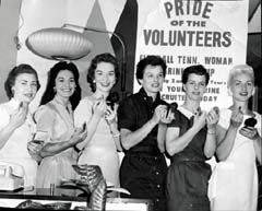 1955 photo of the girls of WHER radio.