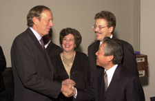 Governor George E. Pataki, UAlbany President Karen R. Hitchcock and Tokyo Electron Limited (TEL) President and CEO Tetsuro Terry Higashi