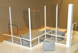 Scott Balls sculpture of a concrete set of living room furniture