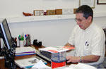 Professor Hirsch in his office