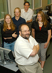 Professor Victor Asal and UAlbany students