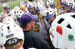 Coach Scott Marr and the men's lacrosse team