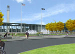 Architects Rendering of Grand Entry Plaza.