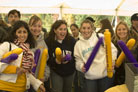 Students mixed with alumni and other Great Danes fans at the Touchdown Tailgate.