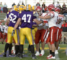 The Great Danes earned a 48-0 Northeast Conference victory over the St. Francis Red Flash.