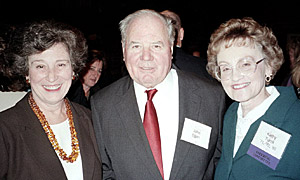 Karen R. Hitchcock, community supporter, John Egan, and IFW Chair Kathy Turek at the 2003 IFW fall dinner.