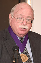 Michael Steinhardt was awarded the Medallion of the University, the University at Albany's highest honor.