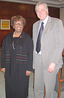 Joycelyn Elders with Lawrence Schell