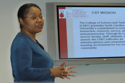 Saundra DeLauder, interim dean of Science and Technology, North Carolina Central University, a Shepherd Project guest.    