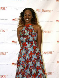 Yvette Nsiah competing for the Miss Universe Ghana title. 