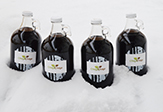 Bottles of ChugaChaga Tea stay cool in the snow. 