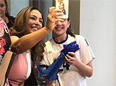 Karen Tararache of News Channel 13 - WNYT takes a selfie with Karissa Mitchell.