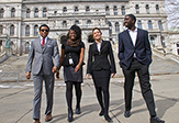 UAlbany interns at the Capitol building.
