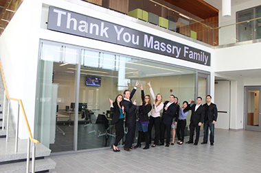 School of Business Students Thank Massry Family