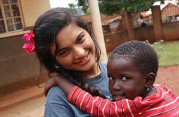 UAlbany student Nishtha Modi helps builds a school in Uganda