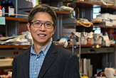 Jia Sheng, who won an NSF CAREER Award, in his lab.