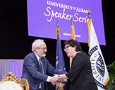 Sonia Sotomayor and UAlbany Interim President Jim Stellar.