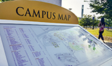 A campus map. (Photo by Paul Miller)