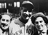 From Rob Edelman's new book, Lou Gehrig with Marx Brothers Groucho and Chico