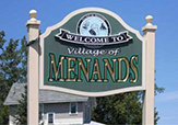 The welcome sign to the Village of Menands