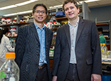 Chemists Jia Sheng and Max Royzen.