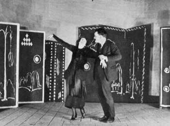Norma Millay and Harrison Dowd rehearsing Edna St. Vincent Millay's Aria da Capo, 1919.