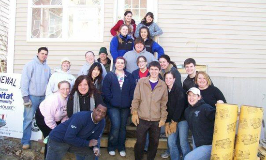 UAlbany Circle K students pitch in building a house for Habitat for Humanity