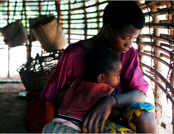 A mother and her child in war-torn Congo