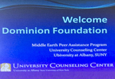 Sign welcoming Dominion Foundation