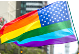 Rainbow U.S. flag