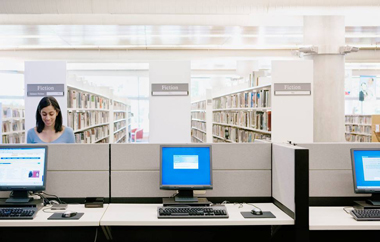 Libraries are one of the places where citizens without broadband access at home can use the Internet.