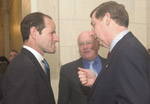 Click for larger image; Attorney General Eliot Spitzer and Kermit Hall