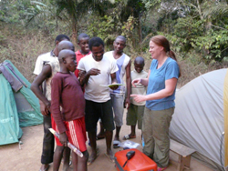 Gonder with people in a Cameroon Village