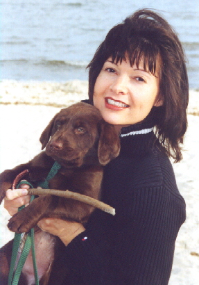 rebecca with puppy