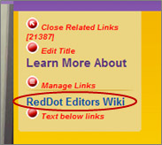 SmartEdit window with example of new link