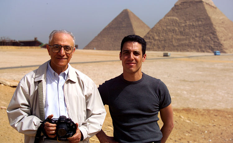 Hany with his father in Egypt