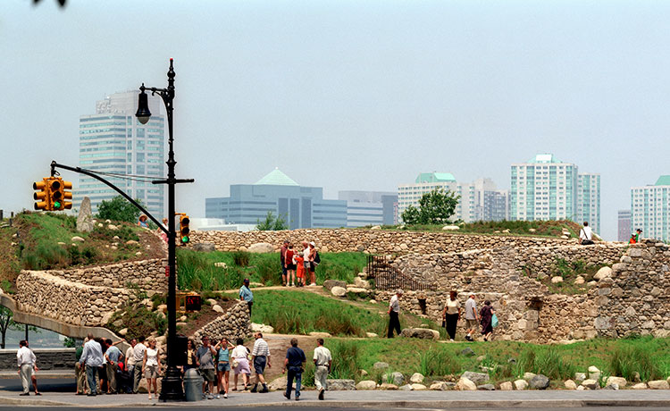 Another view of the Irish Hunger Memorial
