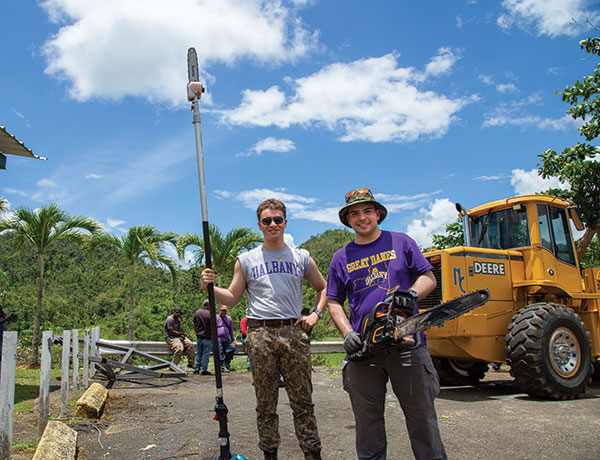 UAlbany students help with clean up in Puerto Rico after Hurricane Maria