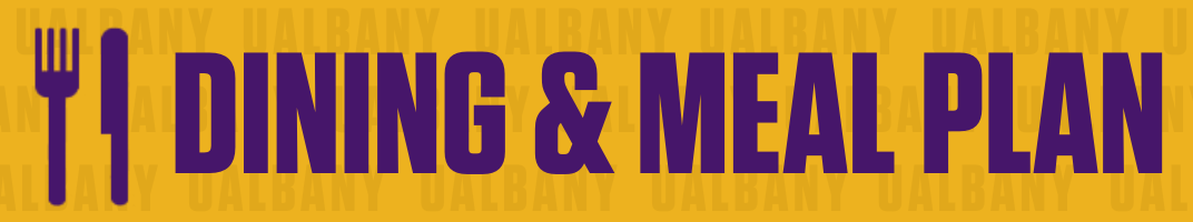link to dining and meal plan on the UAlbany Dining website.