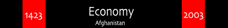 Banner for the Economy page of 1423 Afghanistan 2003.