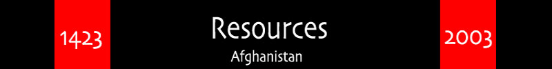 Banner for the Resources page of 1423 Afghanistan 2003.