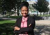 Photo of recent alumna Ermida Koduah who works in Washington, D.C. (Photo by Emily Cammille)