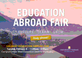 Cropped image of flyer for Education Abroad fair