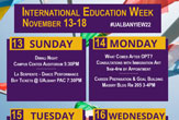 International Education Week 2022 Calendar