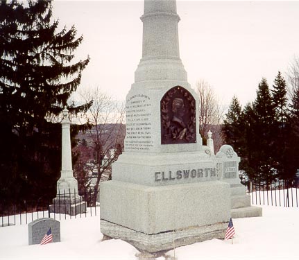 Gravesite of Elmer Ellsworth, whose death inspired the formation of the 44th NY, the 'Ellsworth Avengers'